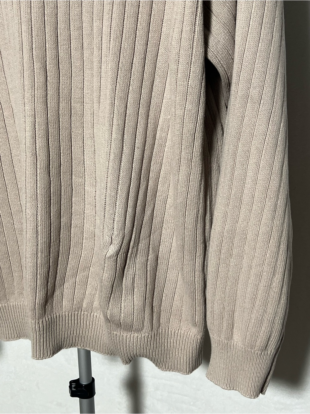 CHAPS Ralph Lauren Classic Ribbed Crewneck Tan Beige Sweater - size XXL 2XL - Picture 8 of 11